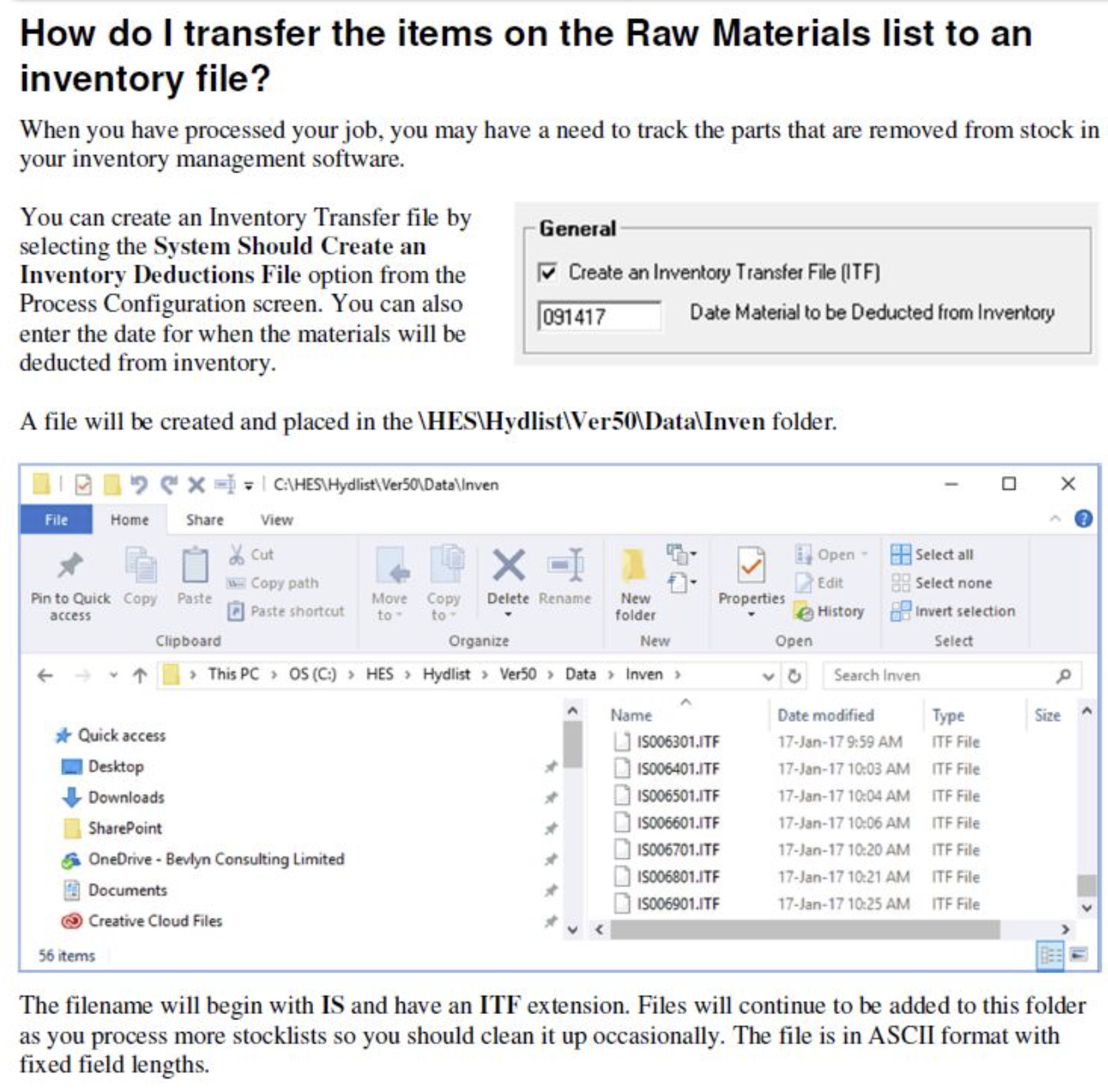 Creating an Inventory Deduction File for Transfer to an External ...